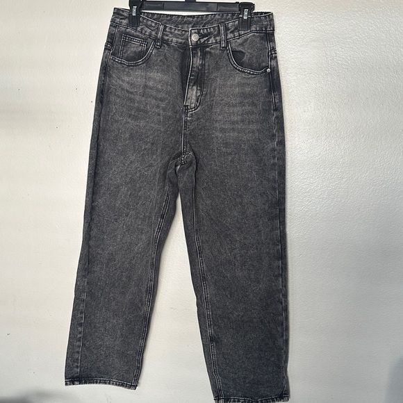 SHEIN Denim - Women’s Black Washed Denim Jeans - Straight Leg